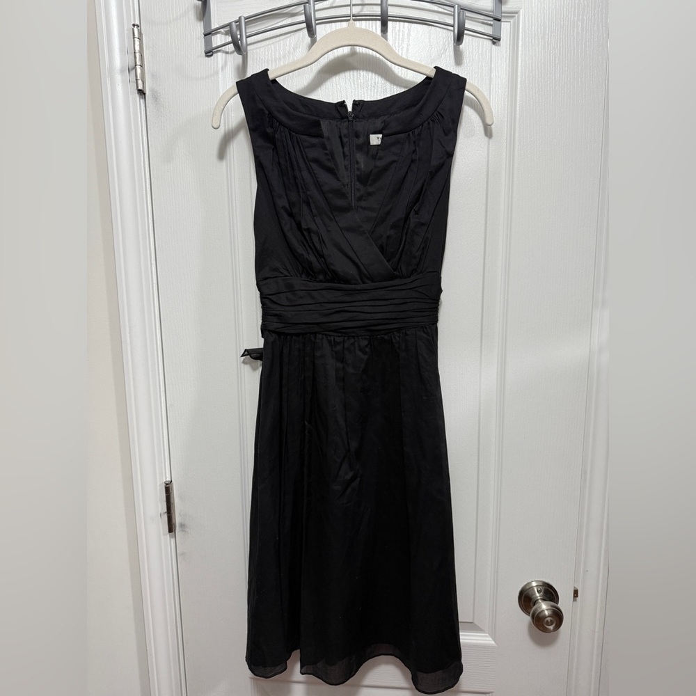 White House Black Market Dress women’s 0 black Sleeveless Fit & Flare nwt preppy
